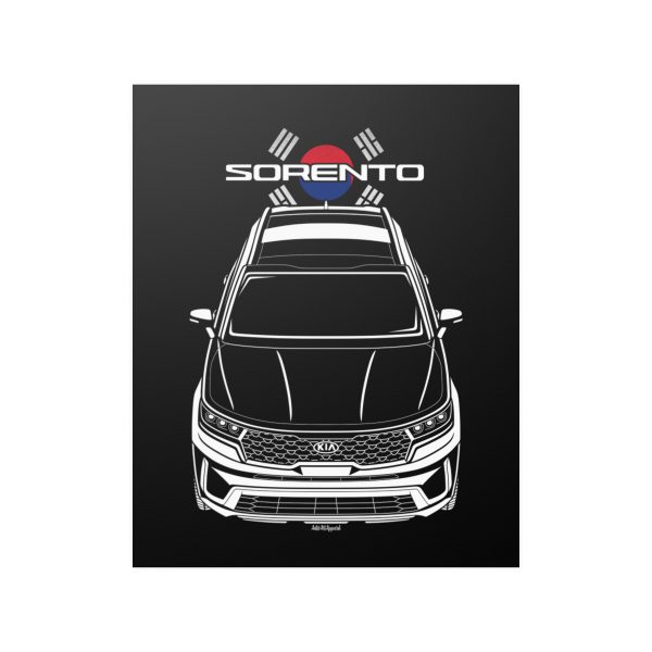 Kia Sorento 2021-2023 Poster - Korea Flag Print 16 x 20 inch by Auto Art Apparel