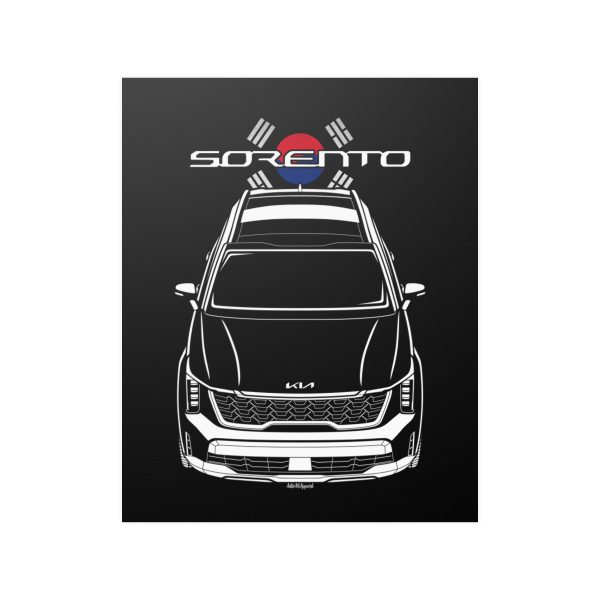 Kia Sorento 2024-2025 Poster - Korea Flag Print 16 x 20 inch by Auto Art Apparel
