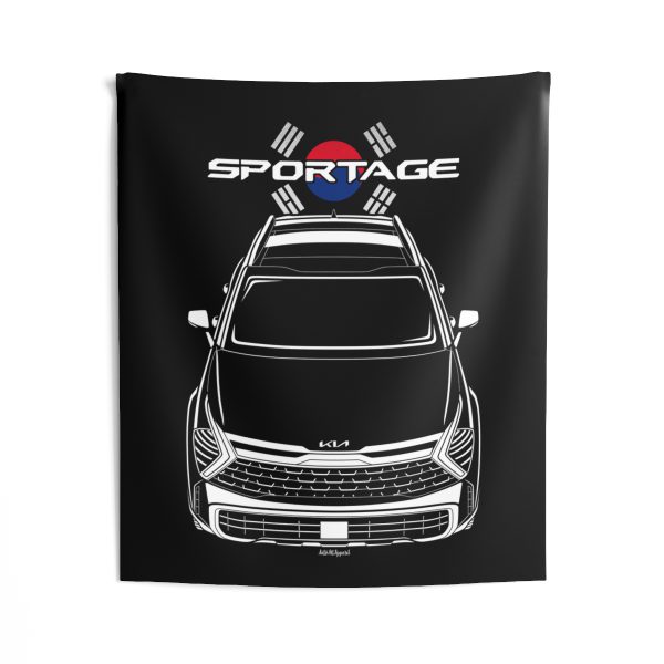 Kia Sportage 2022-2024 Tapestry - Korea Flag Wall Art 50 x 60 inch by Auto Art Apparel