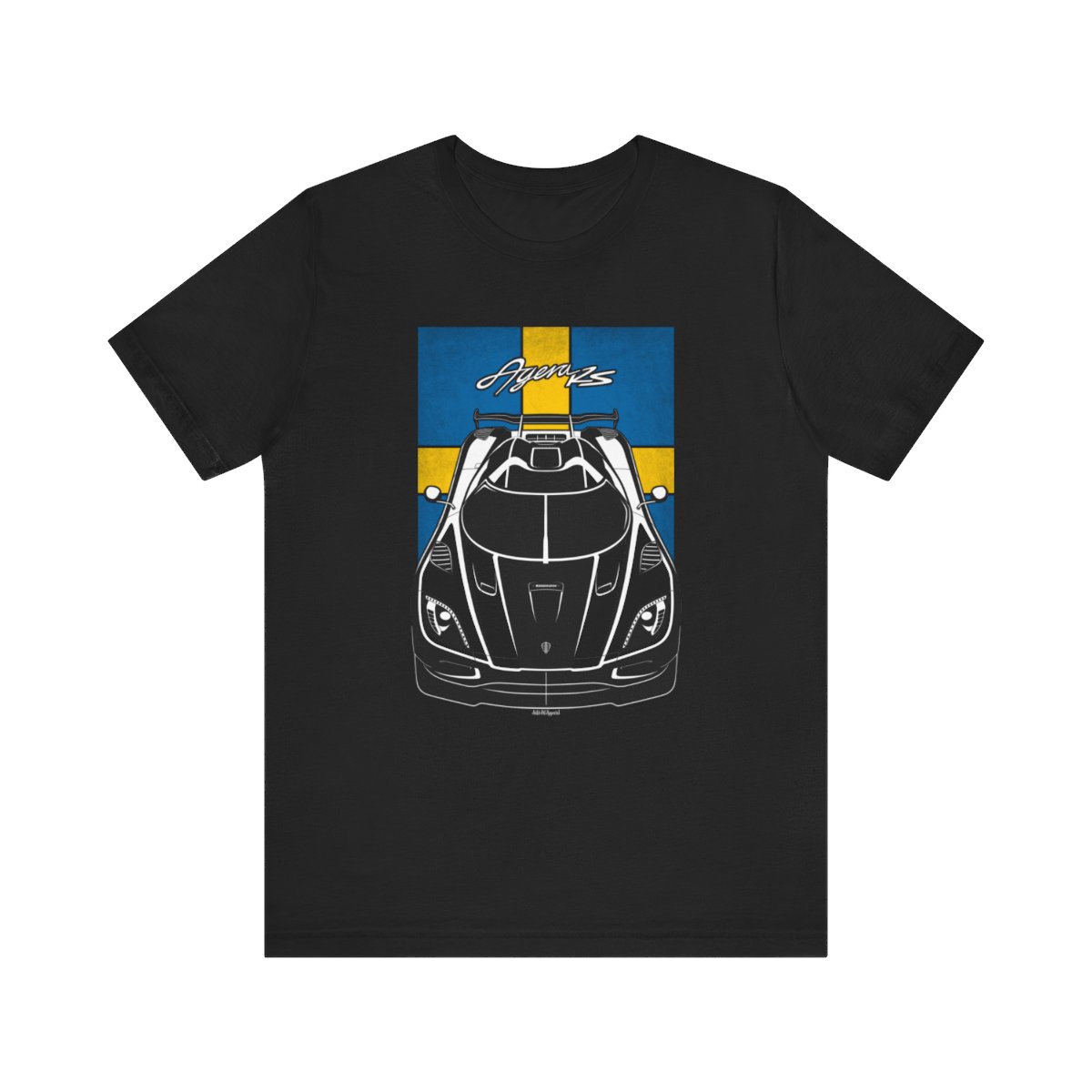 Koenigsegg Agera RS T-shirt - Sweden Flag Shirt by Auto Art Apparel