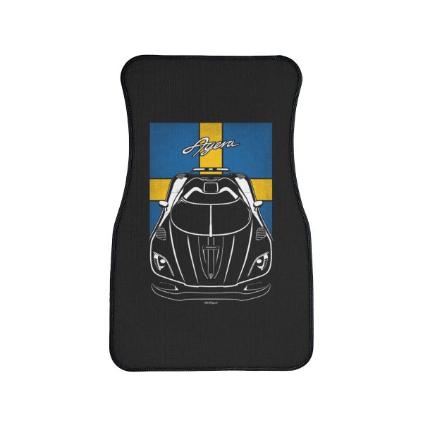 Koenigsegg Agera Stripe Car Mat - Sweden Flag Floor Mats Front Carpet Floor Mats by Auto Art Apparel
