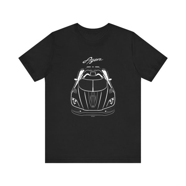Koenigsegg Agera Stripe T-shirt Black by Auto Art Apparel