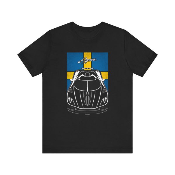 Koenigsegg Agera Stripe T-shirt - Sweden Flag Shirt by Auto Art Apparel