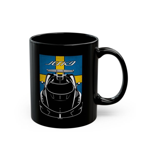Koenigsegg Jesko Attack Mug - Sweden Flag Coffee Mug 11 oz by Auto Art Apparel