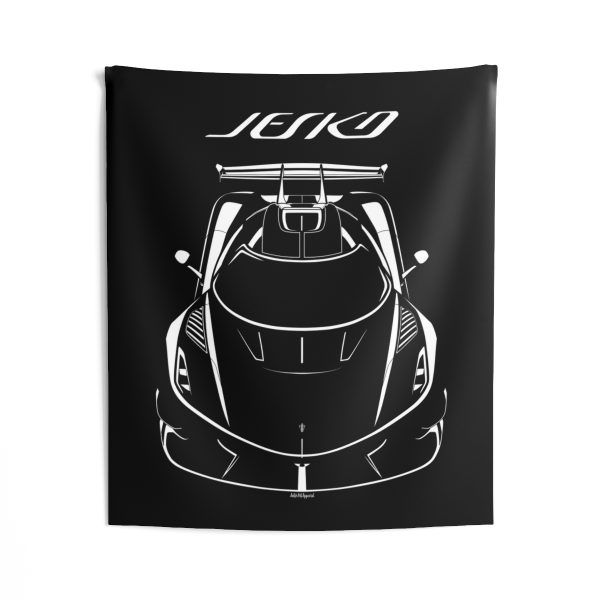 Koenigsegg Jesko Attack Tapestry 50 x 60 inch by Auto Art Apparel