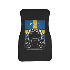 Koenigsegg One 1 Car Mat - Sweden Flag Floor Mats Front Carpet Floor Mats by Auto Art Apparel