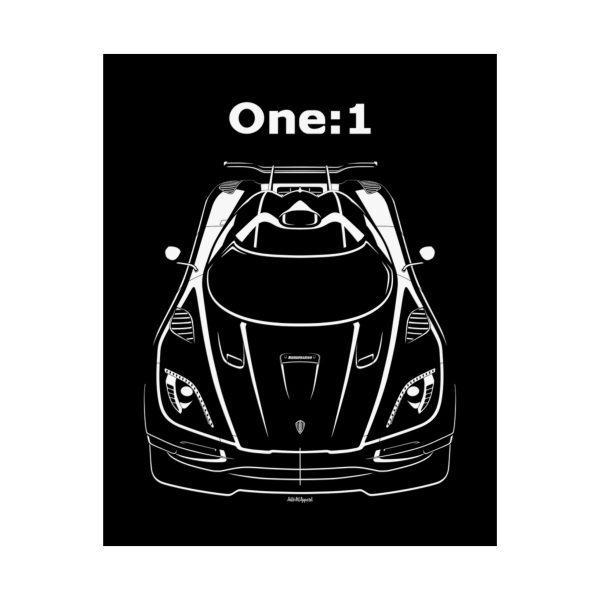 Koenigsegg One 1 Poster 16 x 20 inch by Auto Art Apparel