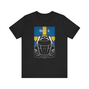 Koenigsegg One 1 T-shirt - Sweden Flag Shirt by Auto Art Apparel