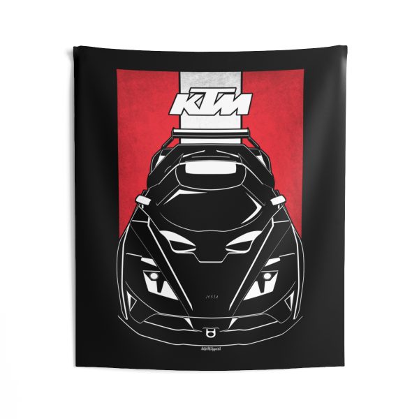 KTM X BOW GT4 Tapestry - Austria Flag Wall Art 50 x 60 inch by Auto Art Apparel
