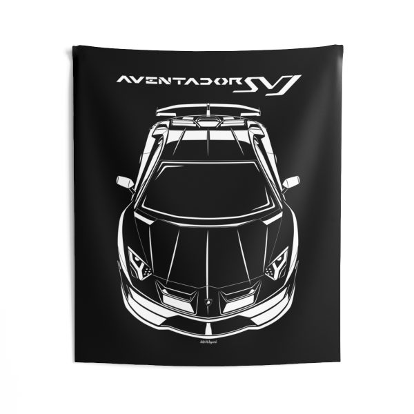 Lamborghini Aventador SVJ Tapestry 50 x 60 inch by Auto Art Apparel