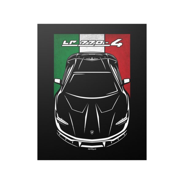Lamborghini Centenario Poster - Italy Flag Print 16 x 20 inch by Auto Art Apparel