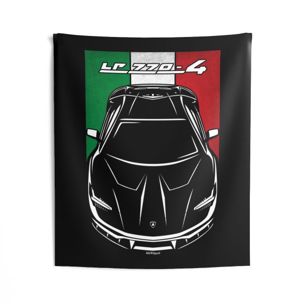 Lamborghini Centenario Tapestry - Italy Flag Wall Art 50 x 60 inch by Auto Art Apparel