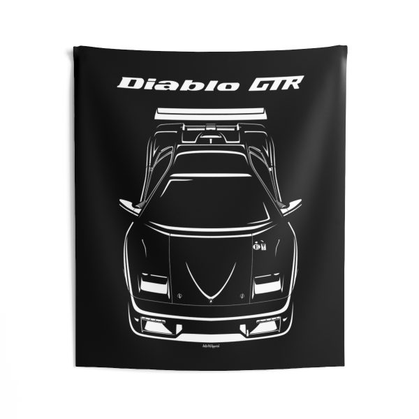 Lamborghini Diablo GTR Tapestry 50 x 60 inch by Auto Art Apparel