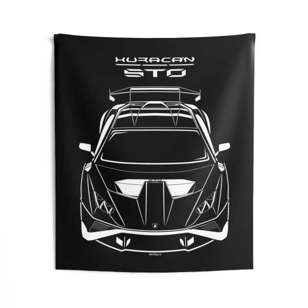 Lamborghini Huracan STO Tapestry 50 x 60 inch by Auto Art Apparel