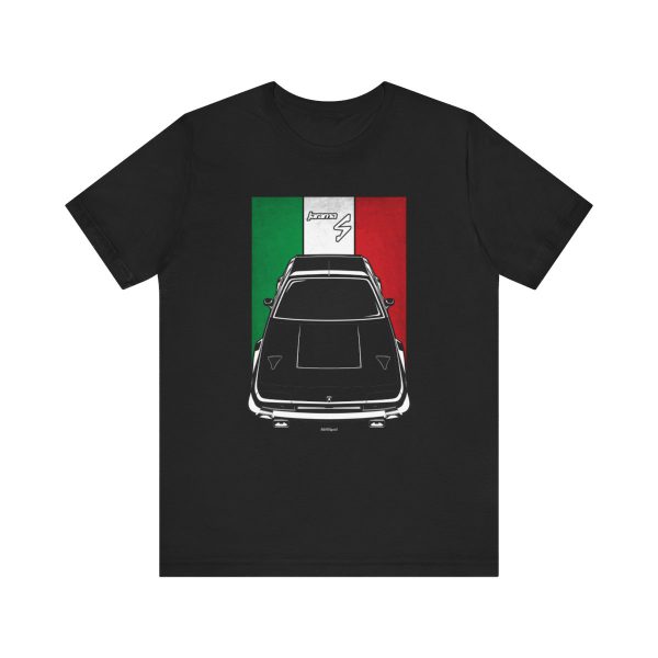 Lamborghini Jarama S T-shirt - Italy Flag Shirt Black by Auto Art Apparel
