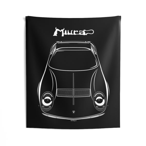 Lamborghini Miura P400 Tapestry 50 x 60 inch by Auto Art Apparel