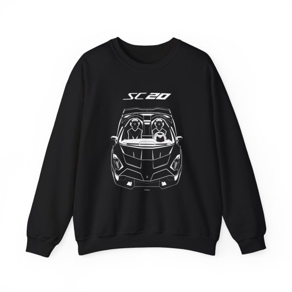 Lamborghini SC20 Crewneck Sweatshirt Black by Auto Art Apparel