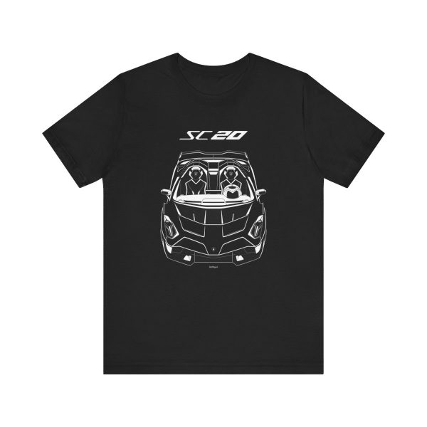 Lamborghini SC20 T-shirt Black by Auto Art Apparel