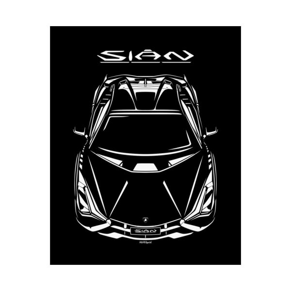 Lamborghini Sian Poster 16 x 20 inch by Auto Art Apparel