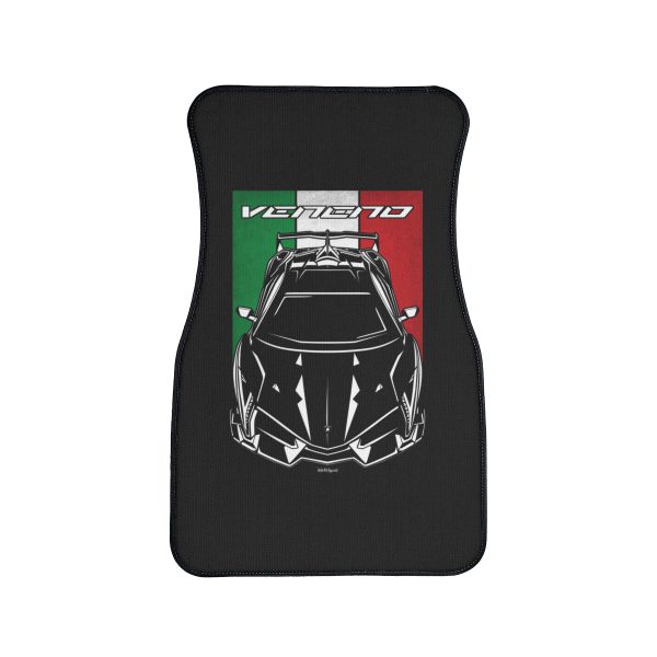 Lamborghini Veneno Car Mat - Italy Flag Floor Mats Front Carpet Floor Mats by Auto Art Apparel