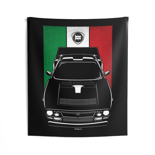 Lancia 037 Stradale Tapestry - Italy Flag Wall Art 50 x 60 inch by Auto Art Apparel
