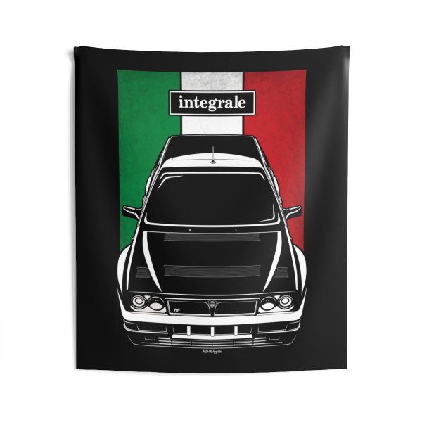 Lancia Delta HF Integrale EVO Tapestry - Italy Flag Wall Art 50 x 60 inch by Auto Art Apparel