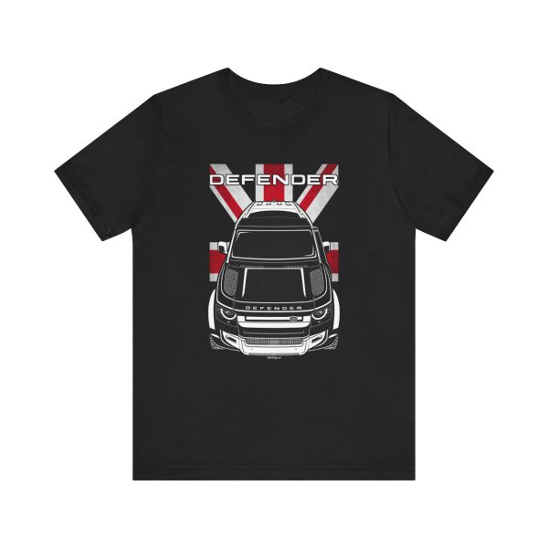 Land Rover Defender 110 X T-shirt - UK Flag Shirt by Auto Art Apparel
