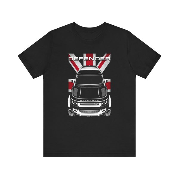 Land Rover Defender 130 T-shirt - UK Flag Shirt by Auto Art Apparel