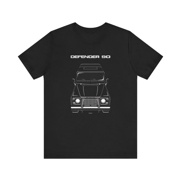 Land Rover Defender 90 1985-1990 T-shirt Black by Auto Art Apparel