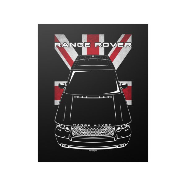 Land Rover Range Rover 2010-2012 Poster - UK Flag Print 16 x 20 inch by Auto Art Apparel