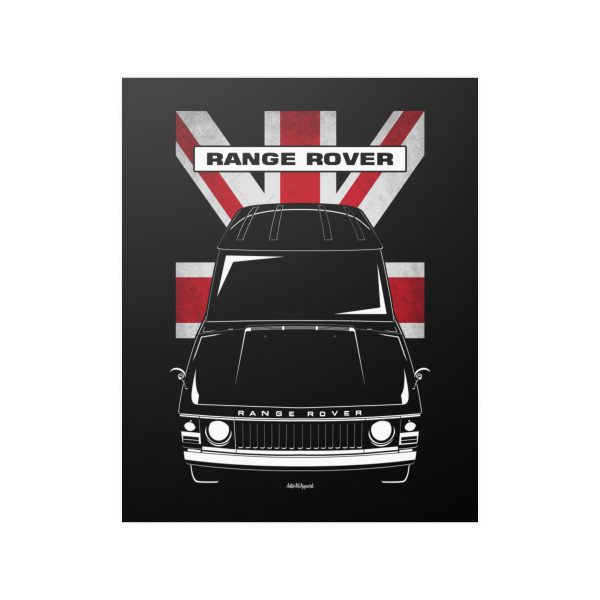 Land Rover Range Rover Classic Poster - UK Flag Print 16 x 20 inch by Auto Art Apparel