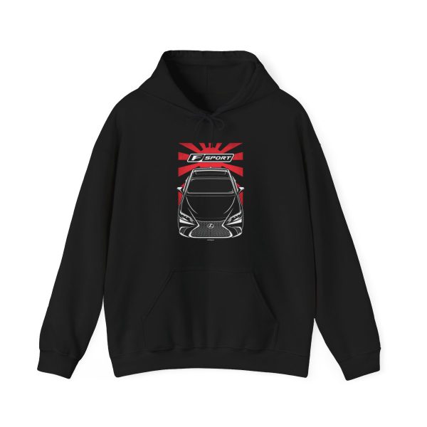 Lexus ES F Sport 2022-2024 Hoodie - JDM Hooded Sweatshirt Black by Auto Art Apparel