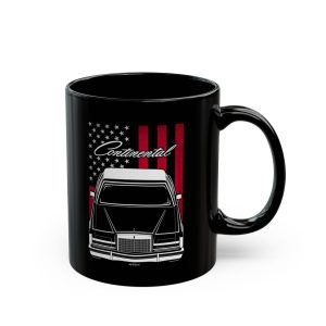Lincoln Continental Mark V 1977-1979 Mug - US Flag Coffee Mug 11 oz by Auto Art Apparel