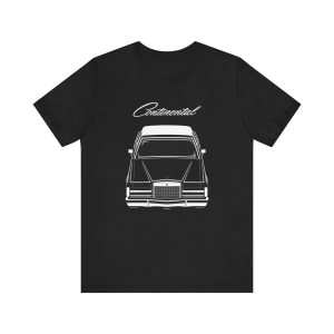 Lincoln Continental Mark V 1977-1979 T-shirt Black by Auto Art Apparel