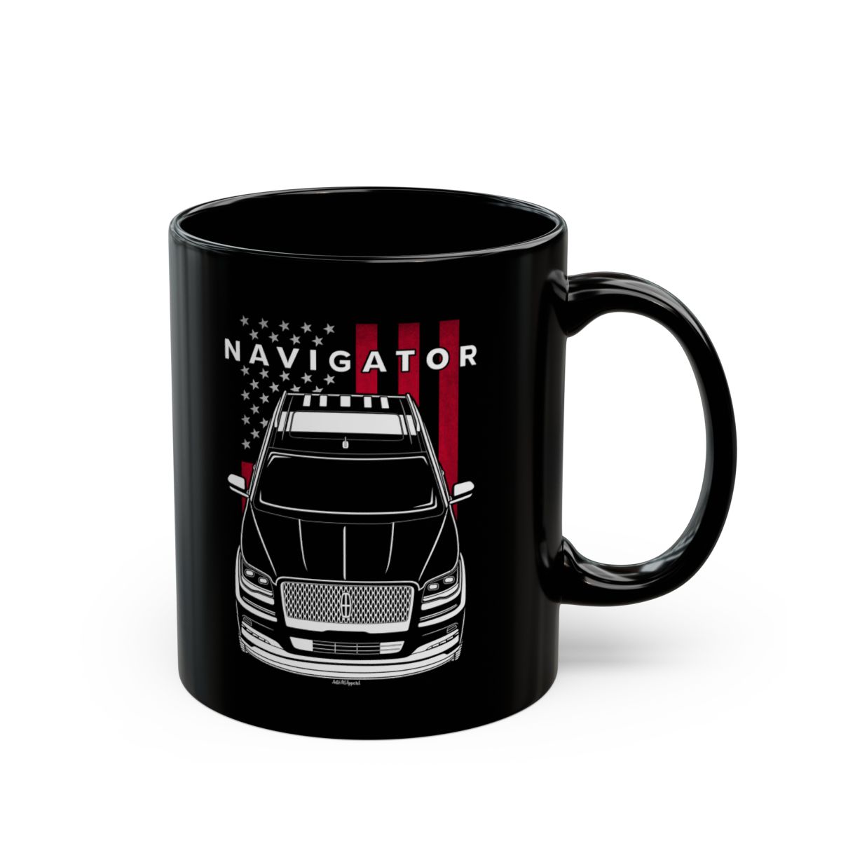 Lincoln Navigator 2022-2024 Mug - US Flag Coffee Mug 11 oz by Auto Art Apparel