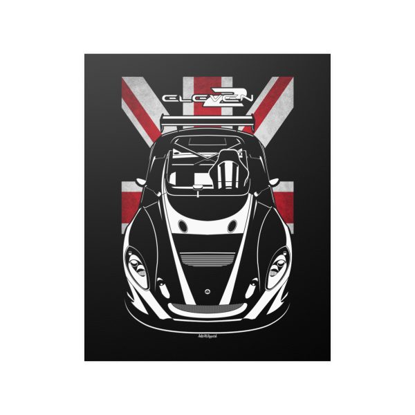 Lotus 2 Eleven Poster - UK Flag Print 16 x 20 inch by Auto Art Apparel