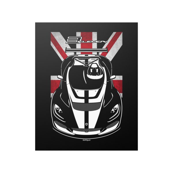Lotus 3 Eleven Poster - UK Flag Print 16 x 20 inch by Auto Art Apparel