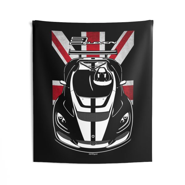 Lotus 3 Eleven Tapestry - UK Flag Wall Art 50 x 60 inch by Auto Art Apparel