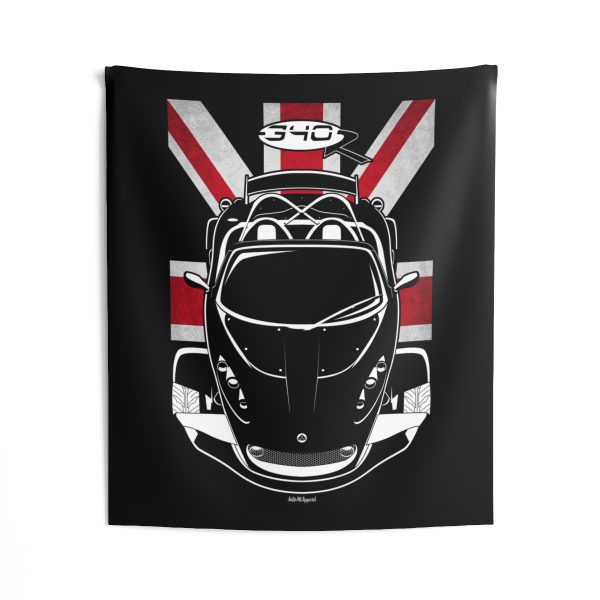 Lotus 340R Tapestry - UK Flag Wall Art 50 x 60 inch by Auto Art Apparel