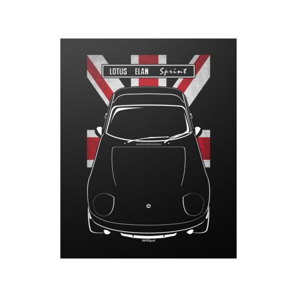 Lotus Elan Sprint Poster - UK Flag Print 16 x 20 inch by Auto Art Apparel