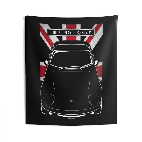 Lotus Elan Sprint Tapestry - UK Flag Wall Art 50 x 60 inch by Auto Art Apparel