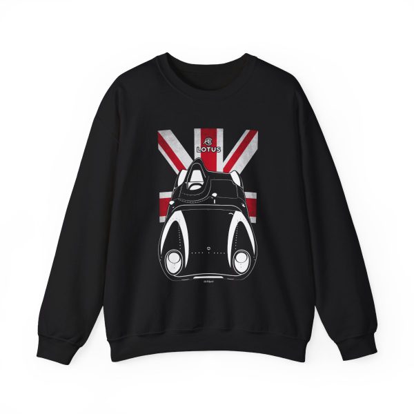 Lotus Eleven Sweatshirt - UK Flag Crewneck Black by Auto Art Apparel