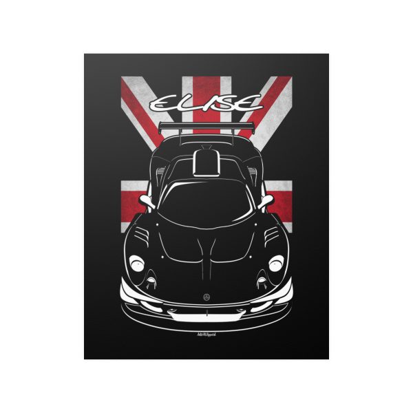 Lotus Elise GT1 Poster - UK Flag Print 16 x 20 inch by Auto Art Apparel