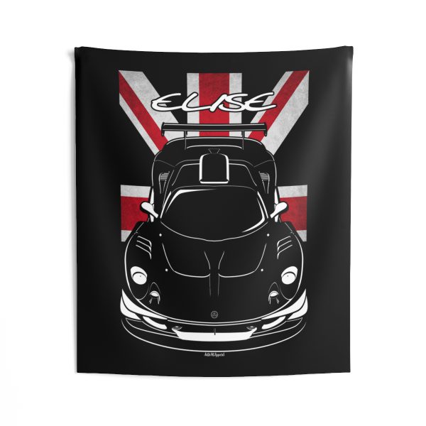 Lotus Elise GT1 Tapestry - UK Flag Wall Art 50 x 60 inch by Auto Art Apparel