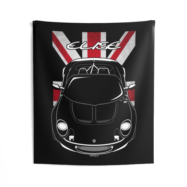 Lotus Elise Series 1 Tapestry - UK Flag Wall Art 50 x 60 inch by Auto Art Apparel