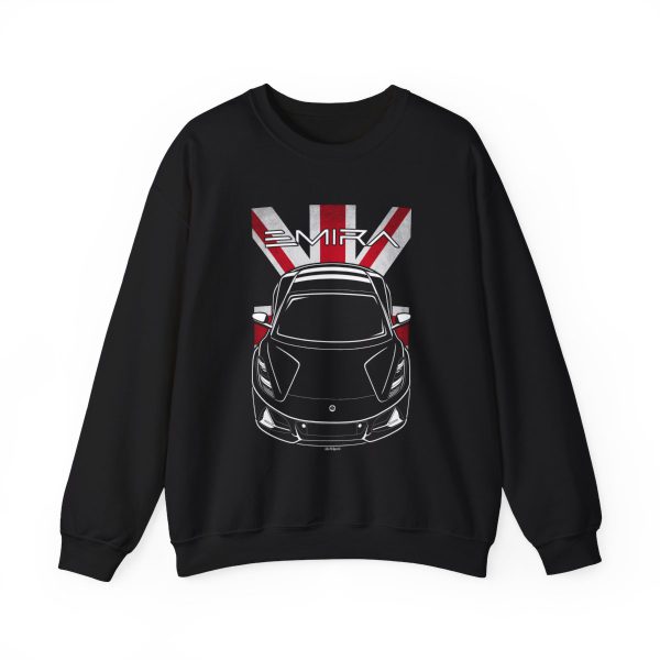 Lotus Emira Sweatshirt - UK Flag Crewneck Black by Auto Art Apparel