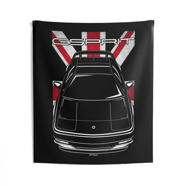 Lotus Esprit V8 Series 4 Tapestry - UK Flag Wall Art 50 x 60 inch by Auto Art Apparel