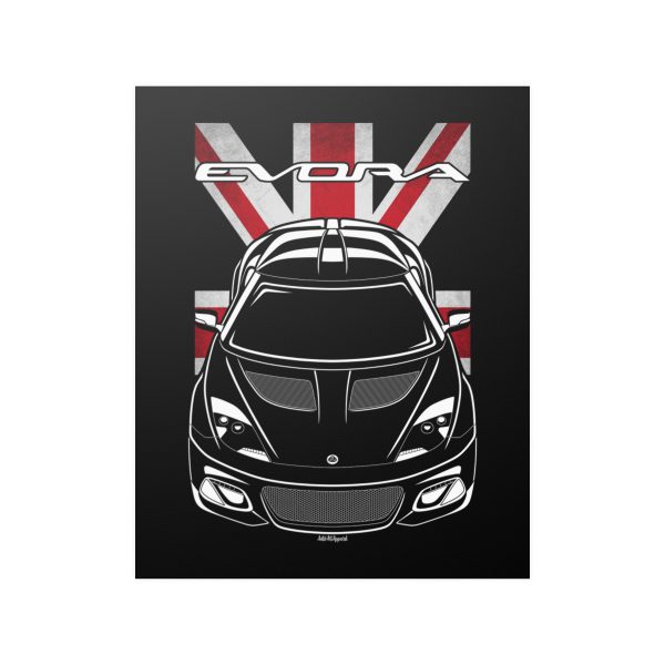 Lotus Evora GT410 Poster - UK Flag Print 16 x 20 inch by Auto Art Apparel