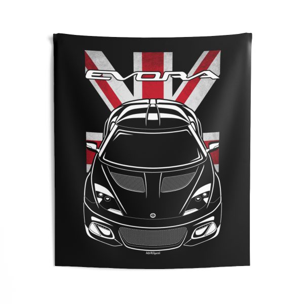 Lotus Evora GT410 Tapestry - UK Flag Wall Art 50 x 60 inch by Auto Art Apparel