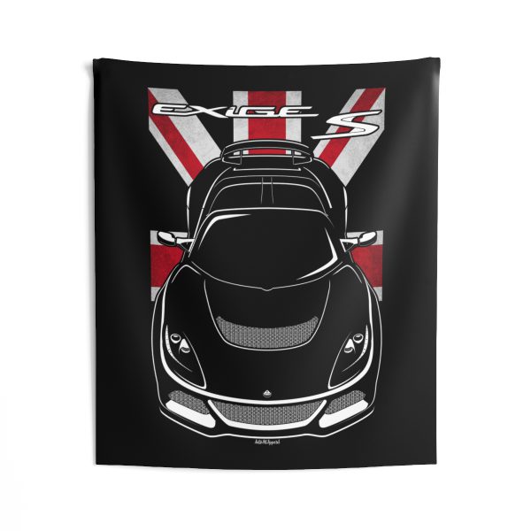 Lotus Exige S Series 3 Tapestry - UK Flag Wall Art 50 x 60 inch by Auto Art Apparel